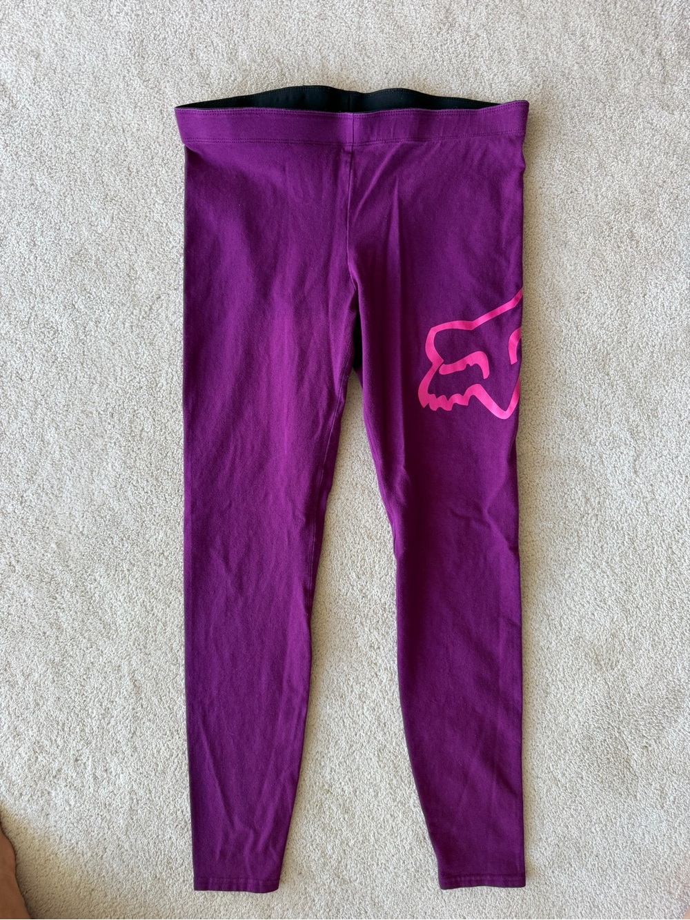 Fox Purple Leggings with Pink Logo